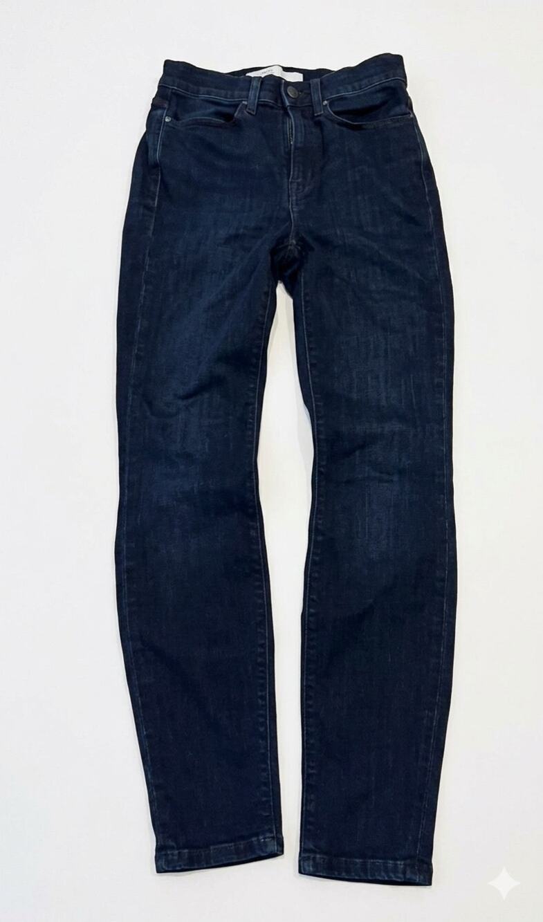 AYR Women’s Jaguar Legs Denim Jeans Sz 26 Dark Wash Indigo Minimalist Clean EUC